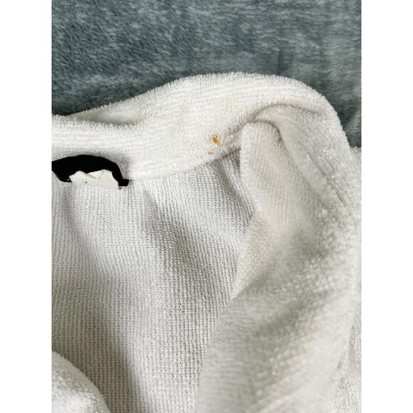 Jantzen USA men’s terry cloth shirt white large  button-up resort towel good - Picture 8 of 10